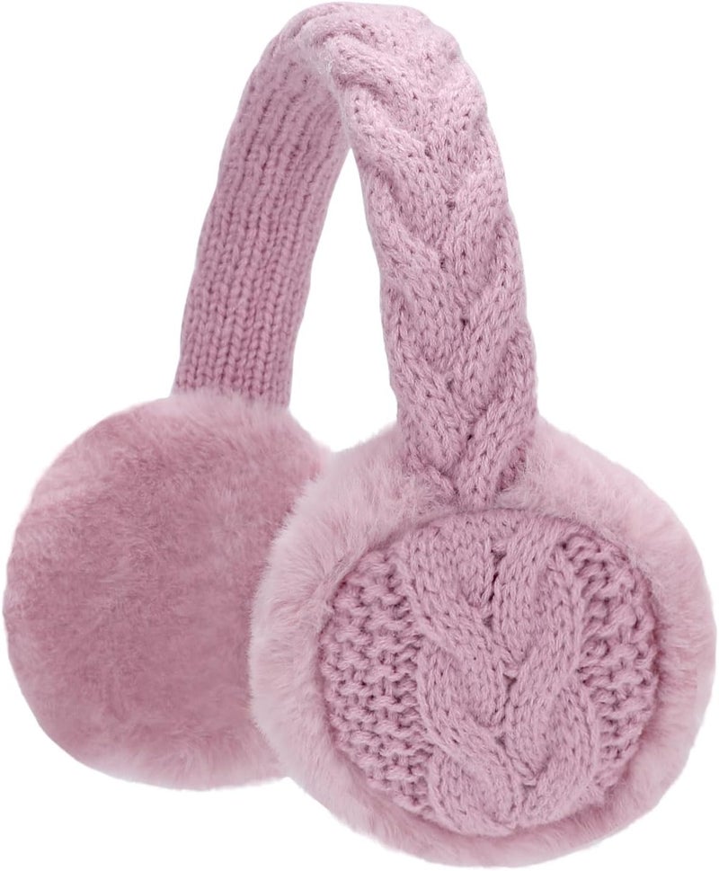 BUTITNOW Winter Knit EarMuffs for Kids Warm Furry Girls Ear Muffs Plush Toddler Ear Warmers Outdoor Ear Covers - Image 1